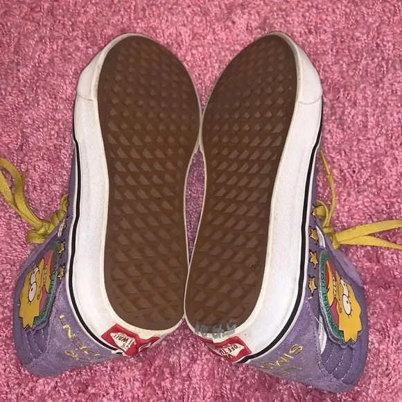 Lisa Simpson for President Vans Simpsons Purple Yellow Size 5.5 Youth - Picture 6 of 6